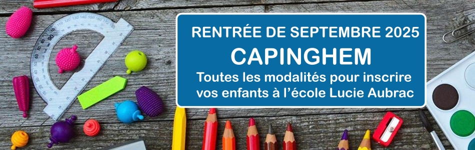 Rentrée de septembre 2025 : ouverture des préinscriptions scolaires, école Lucie Aubrac de Capinghem