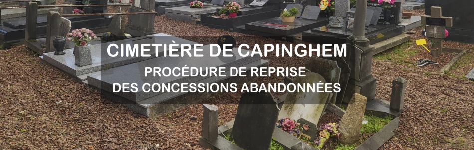 Cimetière de Capinghem : procédure de reprise des concessions abandonnées