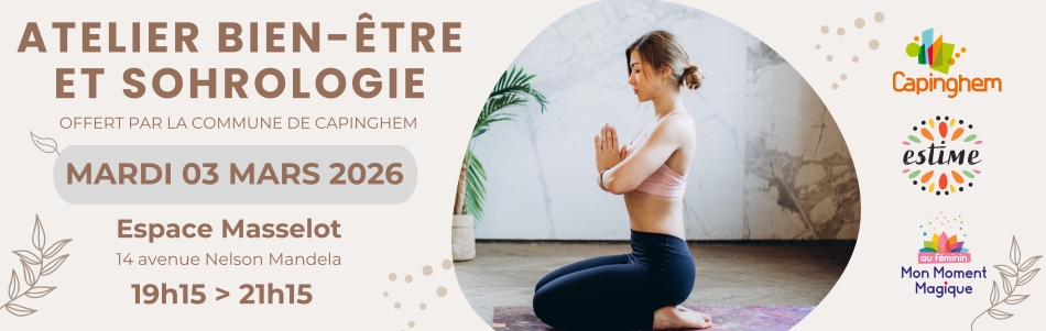 Atelier bien-être et sophrologie, mardi 03 mars 2026, de 19h15 à 21h15, Espace Masselot