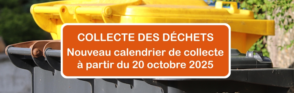 Nouveau calendrier de collecte des déchets à partir du 20 octobre 2025