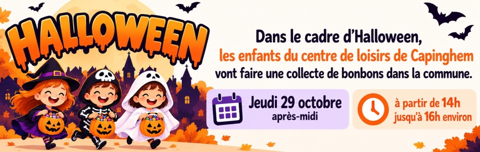 Collecte de bonbons le jeudi 29 octobre 2026