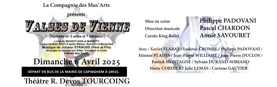 Sortie opérette Les Valses de Vienne, dimanche 06 avril 2025