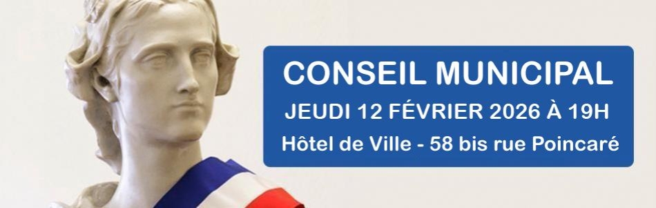 Conseil Municipal le jeudi 12 février 2026 à 19h