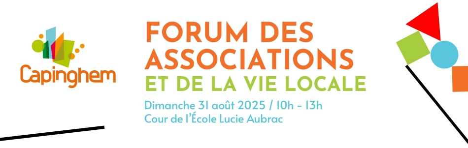 Forum des Associations et de la Vie Locale, dimanche 31 août 2025, de 10h à 13h