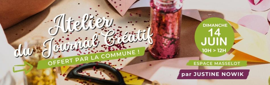 Atelier du Journal Créatif pour adultes, par Justine NOWIK, dimanche 14 juin