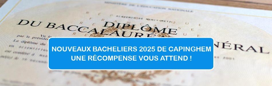 Nouveaux bacheliers Capinghemmois 2025 : une récompense vous attend !