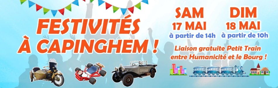 Fête de la commune de Capinghem, les samedi 17 et dimanche 18 mai 2025