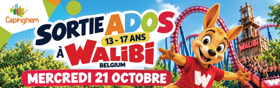 Sortie ados à Walibi le mercredi 21 octobre 2026