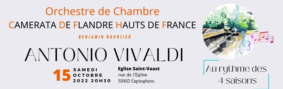 Concert Vivaldi - Orchestre Camerata - samedi 15 octobre 20h30 - église Saint Vaast