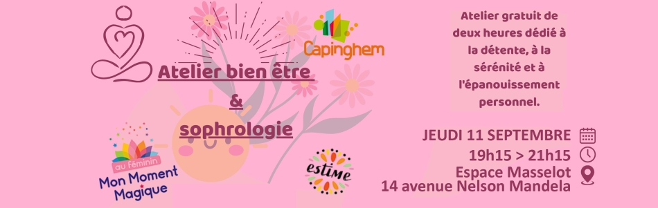 Atelier gratuit bien-être et sophrologie le jeudi 11 septembre